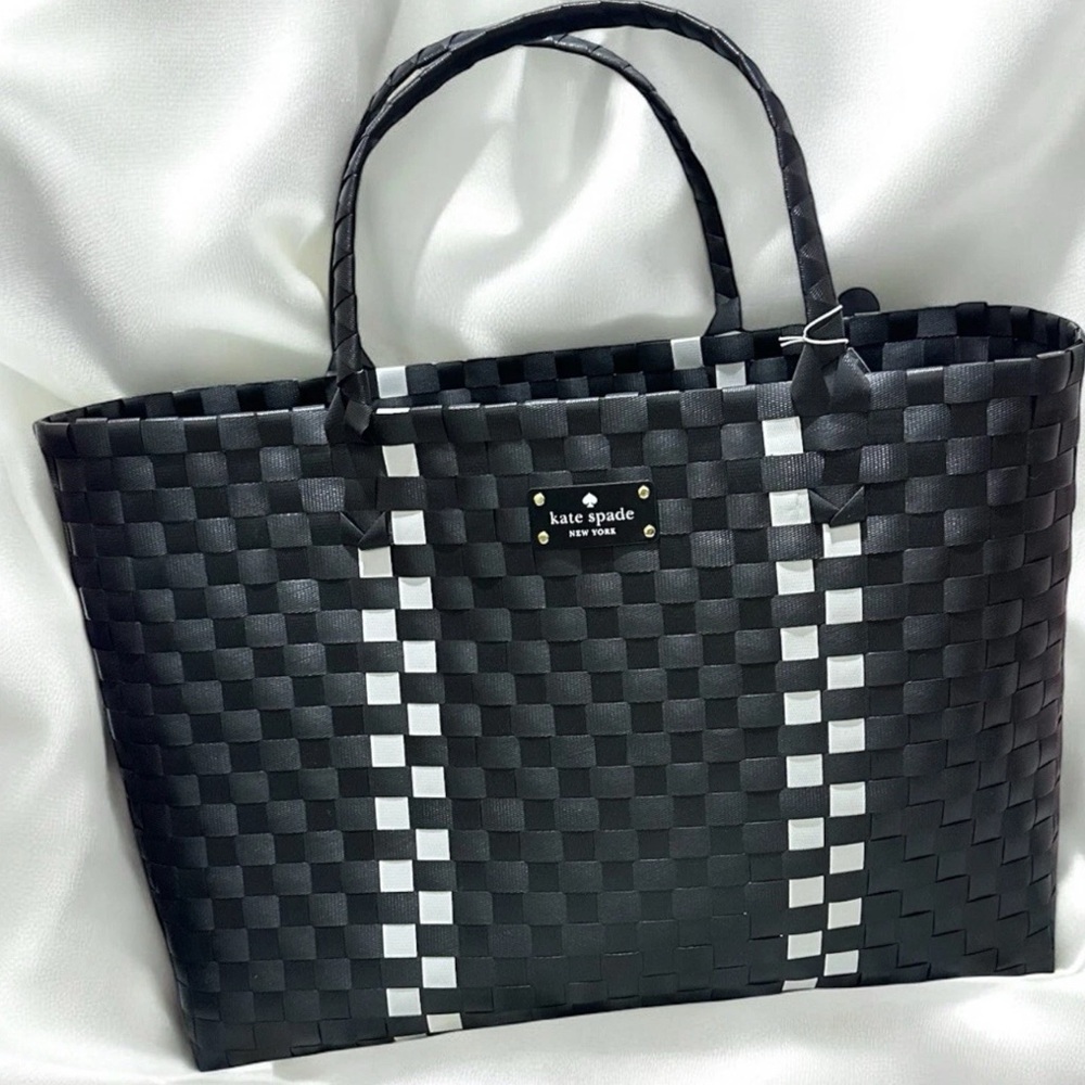 Kate Spade Woven Black and White Tote